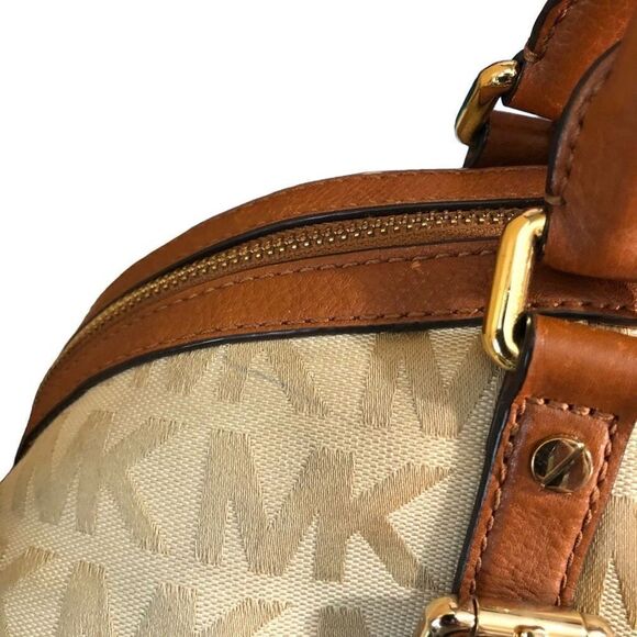 Michael Michael Kors Handbag Bedford Satchel Medium Ginger Brown - Picture 14 of 16